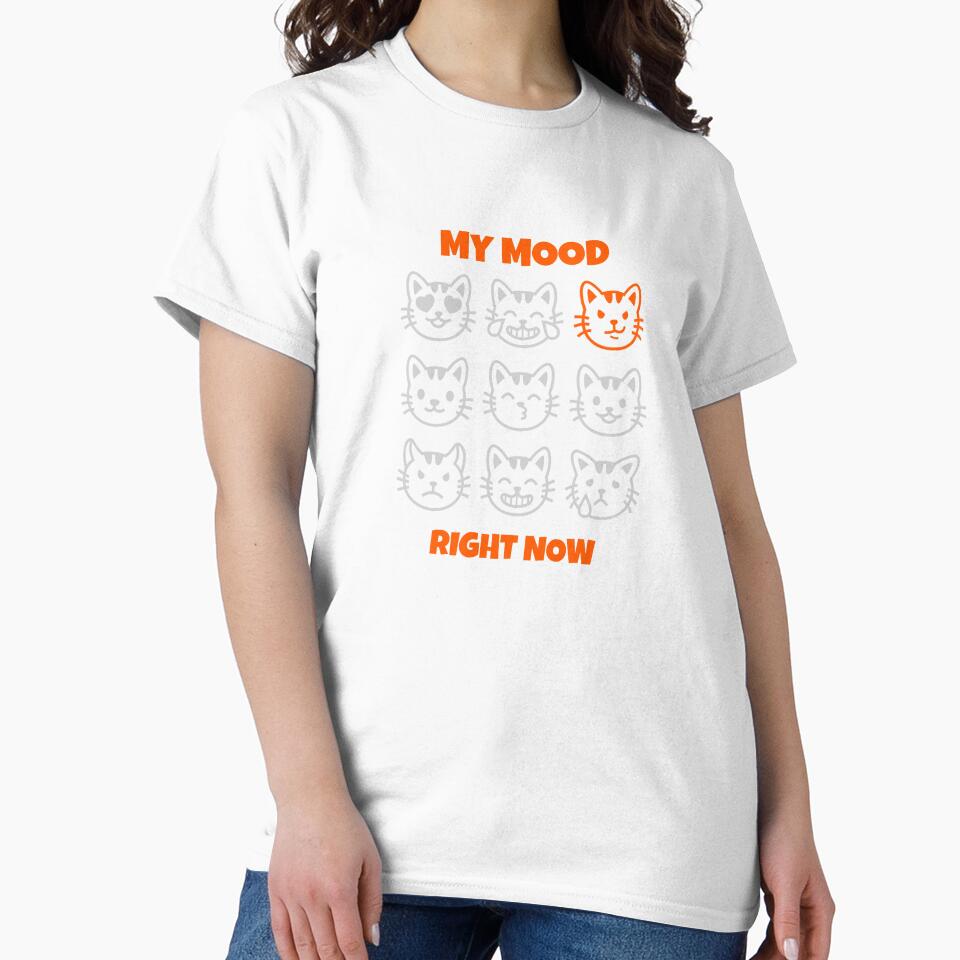 Current Cat Mood Spectrum - Vibrant Mood T-Shirt Design by bsilvia