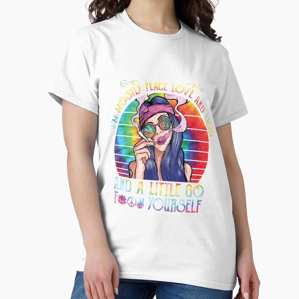 Hippie Girl Peace and Love by JamesGillitzer