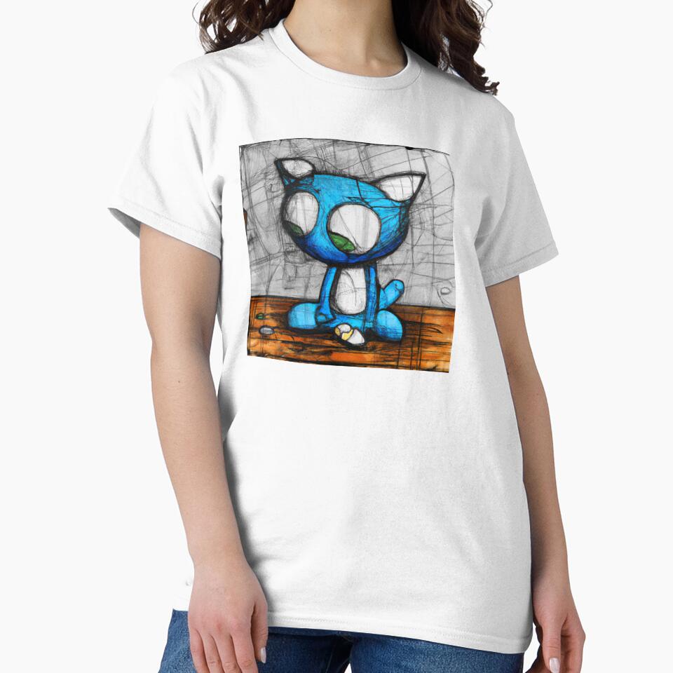 Sad Grunge Cat T-shirt by Nerdygirlteez
