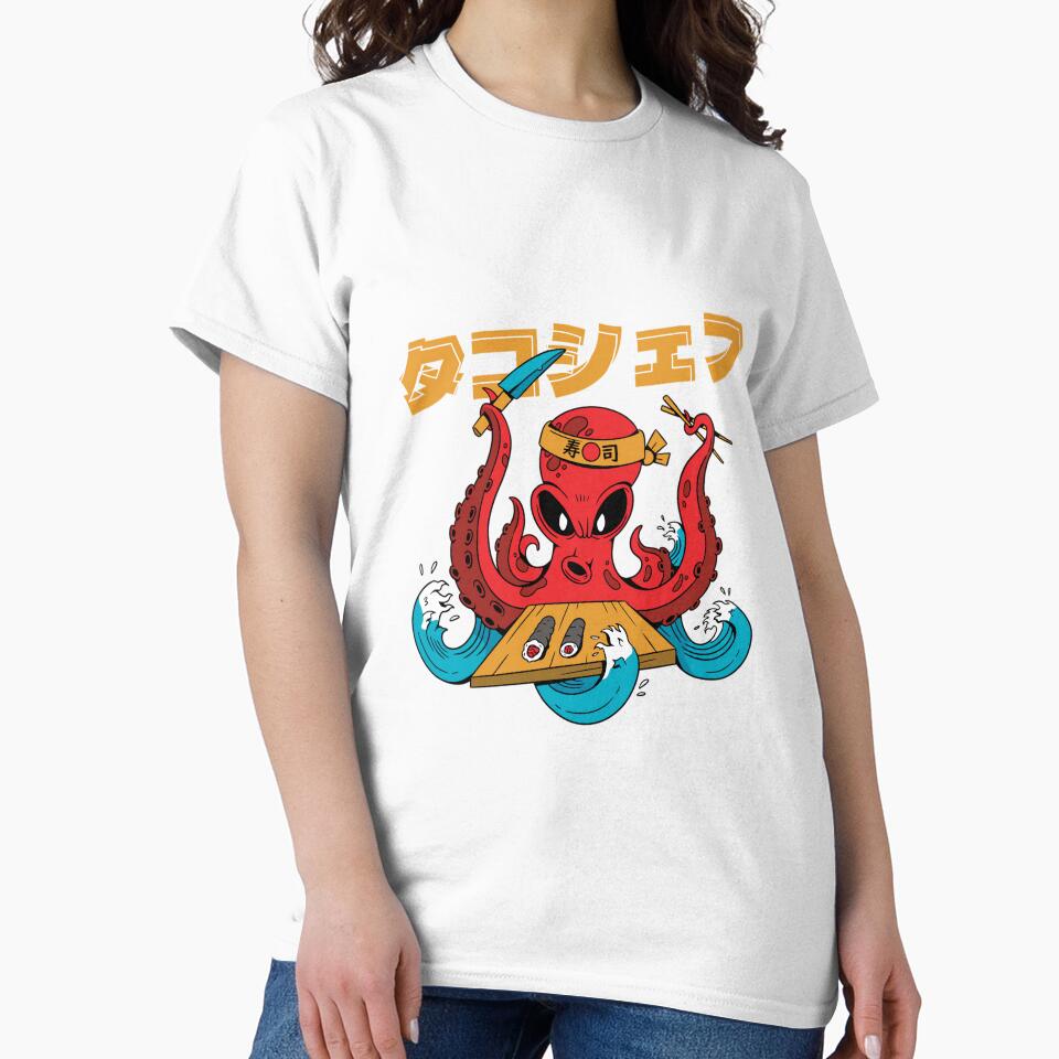 Octopus Chef Sushi Japanese Food Anime Japan Art by StephanieSBeama