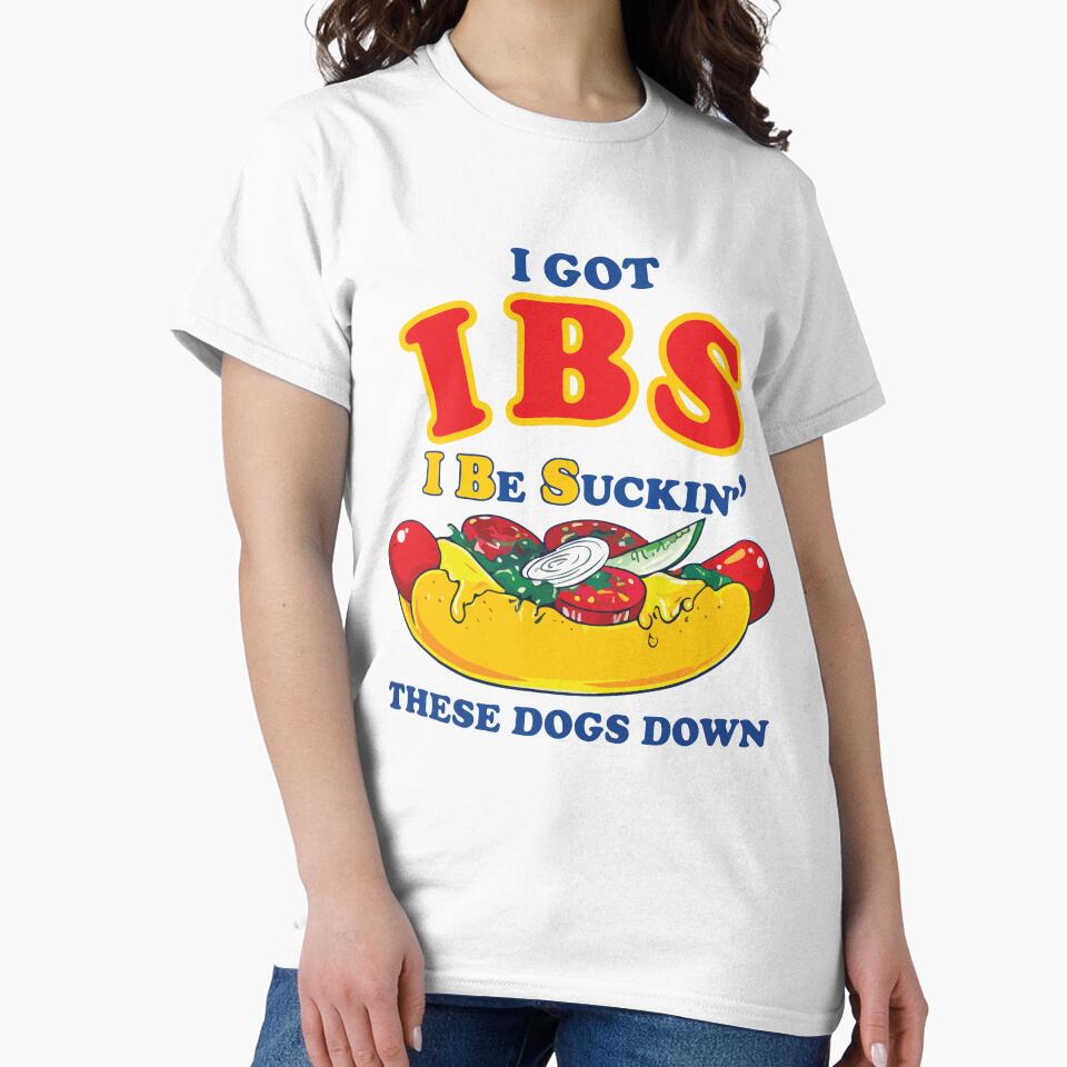 IBS Funny Hot Dog Lover Food Humor Meme Design by kiralynstration