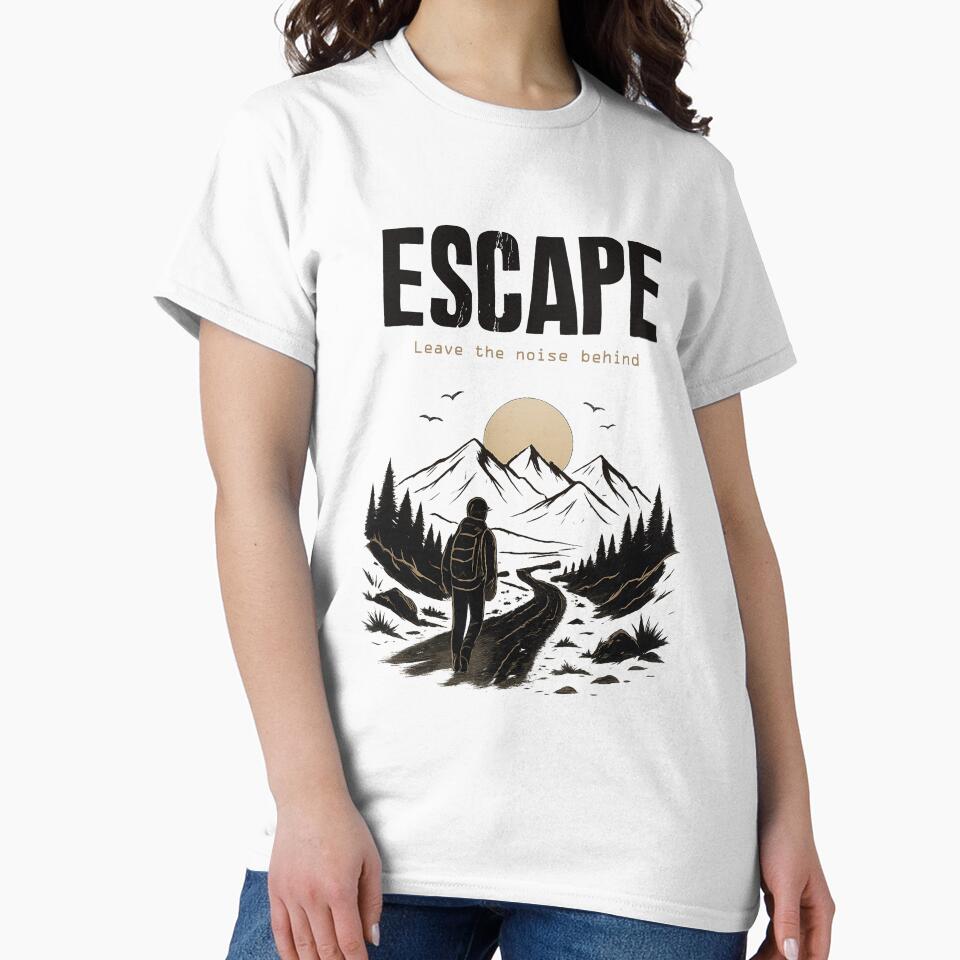 ESCAPE – Leave The Noise Behind | Minimal Travel Streetwear Design by NakottaFashion