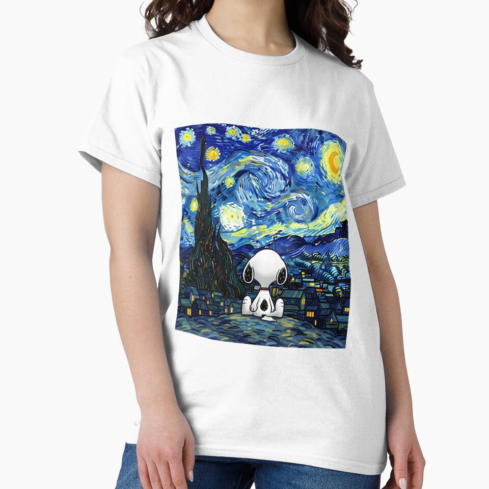Snoopy Starry Night Van Gogh by Morphologiona