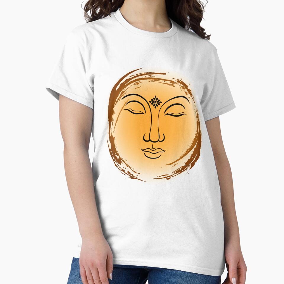Inner Peace Celestial Sun Face | Boho Spiritual Minimalist Design by DonaFada
