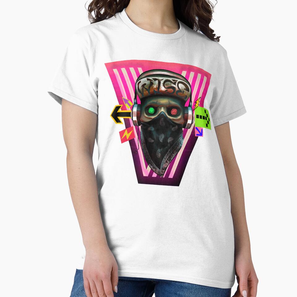 cyberpunk gangsta skull painting graphic artwork by hayrpictures