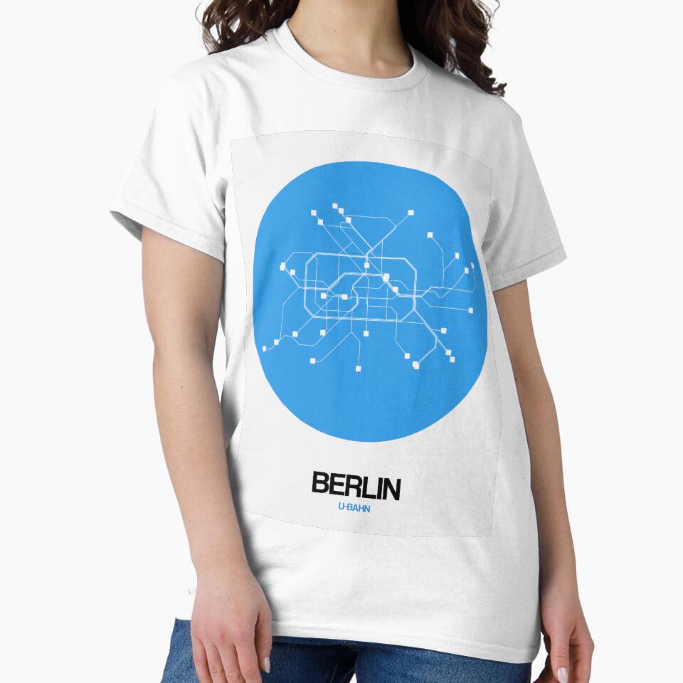 Berlin Blue Subway Map by Irina March