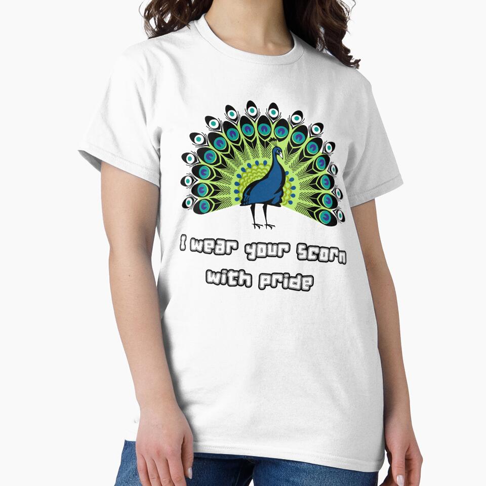 I wear your scorn with pride (peacock) by SolidEarthArt