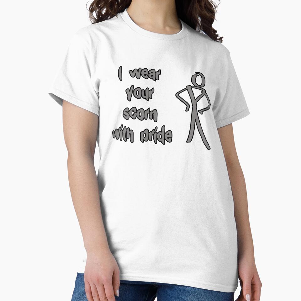 I wear your scorn with pride (stick man) by SolidEarthArt