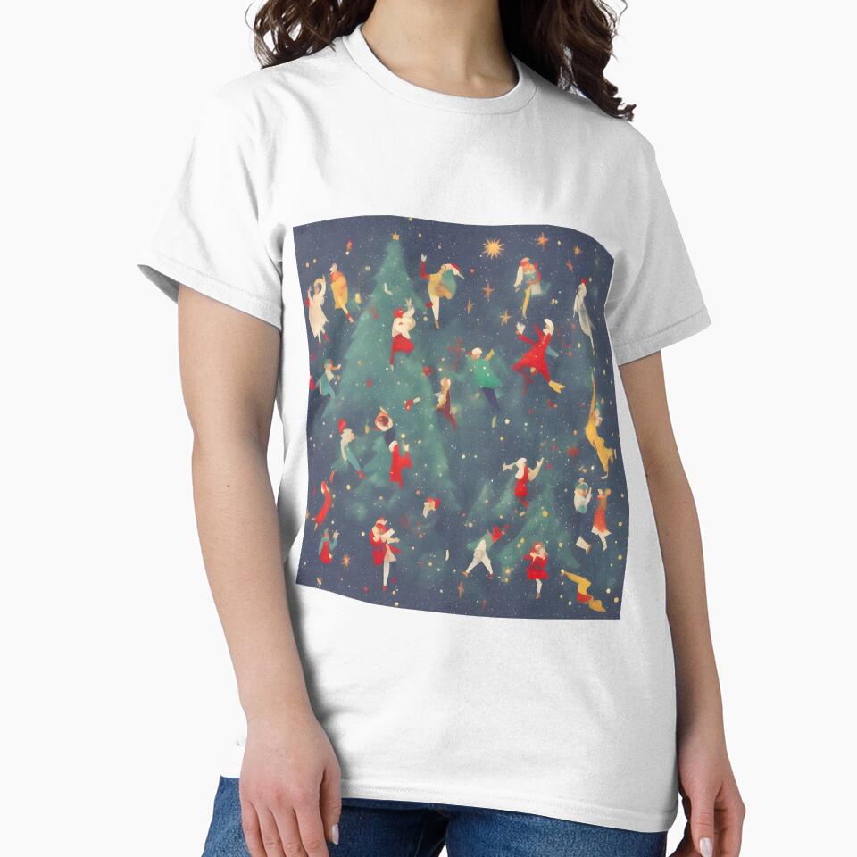 Holiday Abstract Dancing Around The Christmas Tree by PlanetMarker