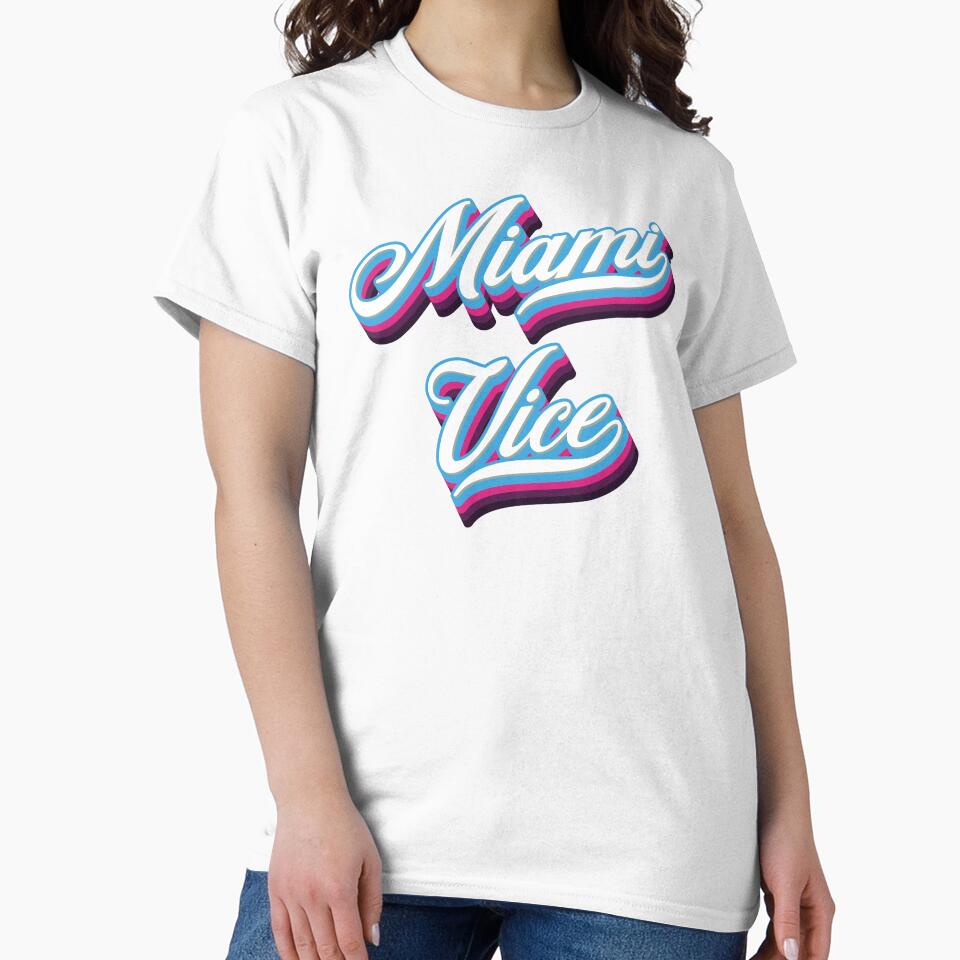 Miami Vice - 80s Retro Vintage Typography by Whimsical  Thinker