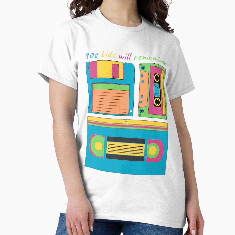 90s Kids Will Remember VHS Cassette Tape Floppy Disk Retro Vintage by Sid3walkArt2