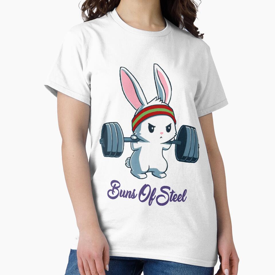 Buns Of Steel Fitness Rabbit Bunny Lover Gym Workout by DibbaDesigns