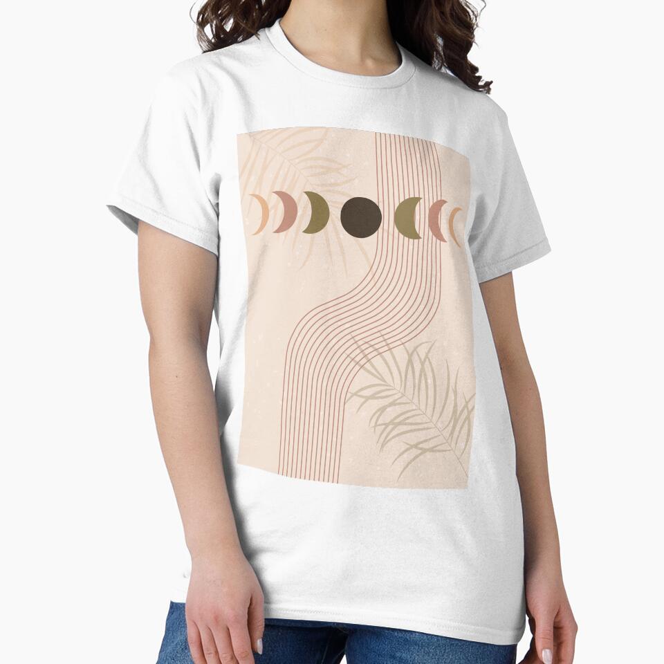 Pastel Boho Art Print, Neutral Moon Bohemian Art by Kink Collective