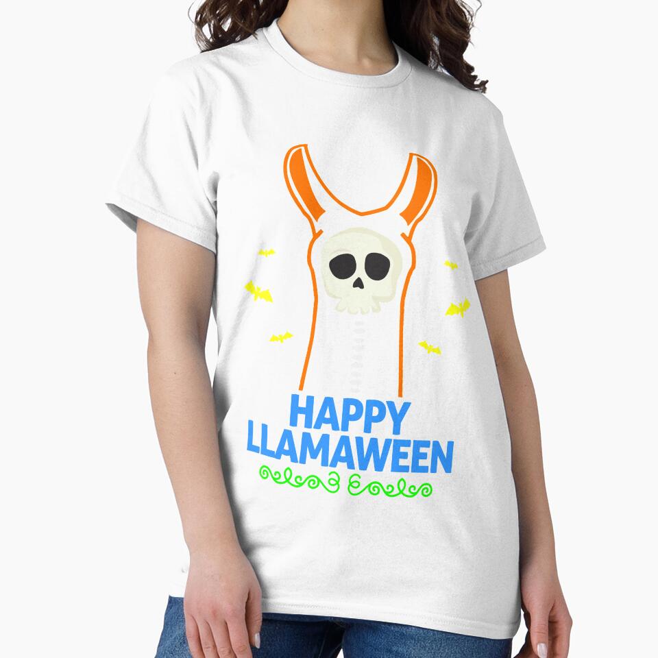 Happy Llmaween Funny Halloween Novelty T-Shirt Gift by Bendthetrend