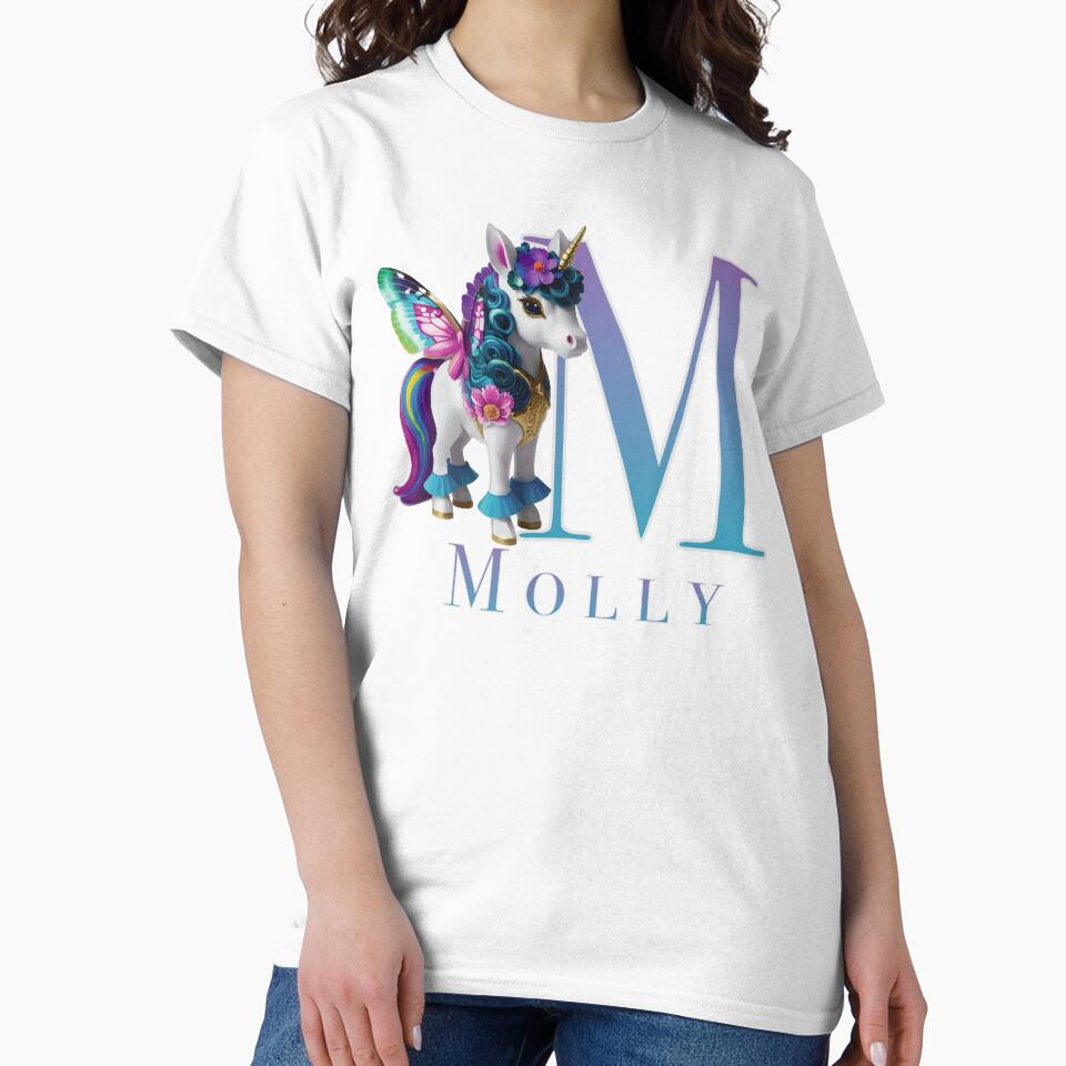Molly name with a cute unicorn by Lubellebubble20