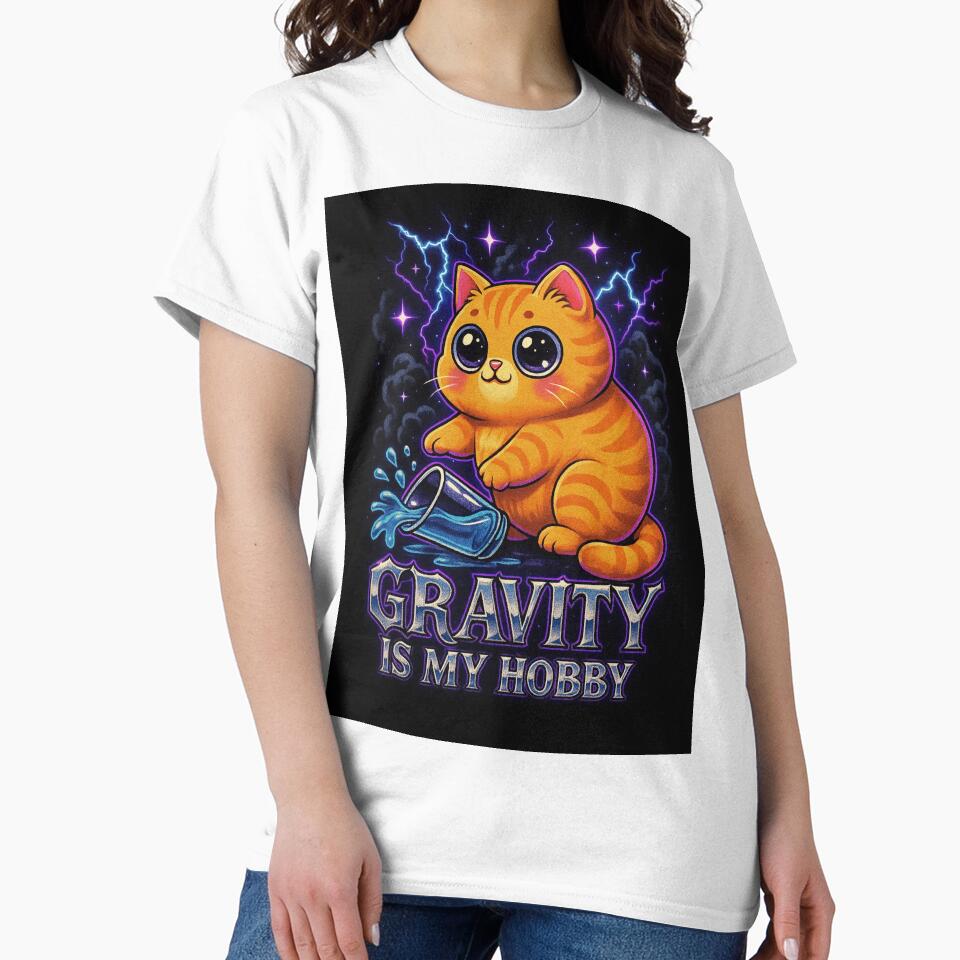 Kawaii Chaos Cat – Gravity Is My Hobby by catastrocat