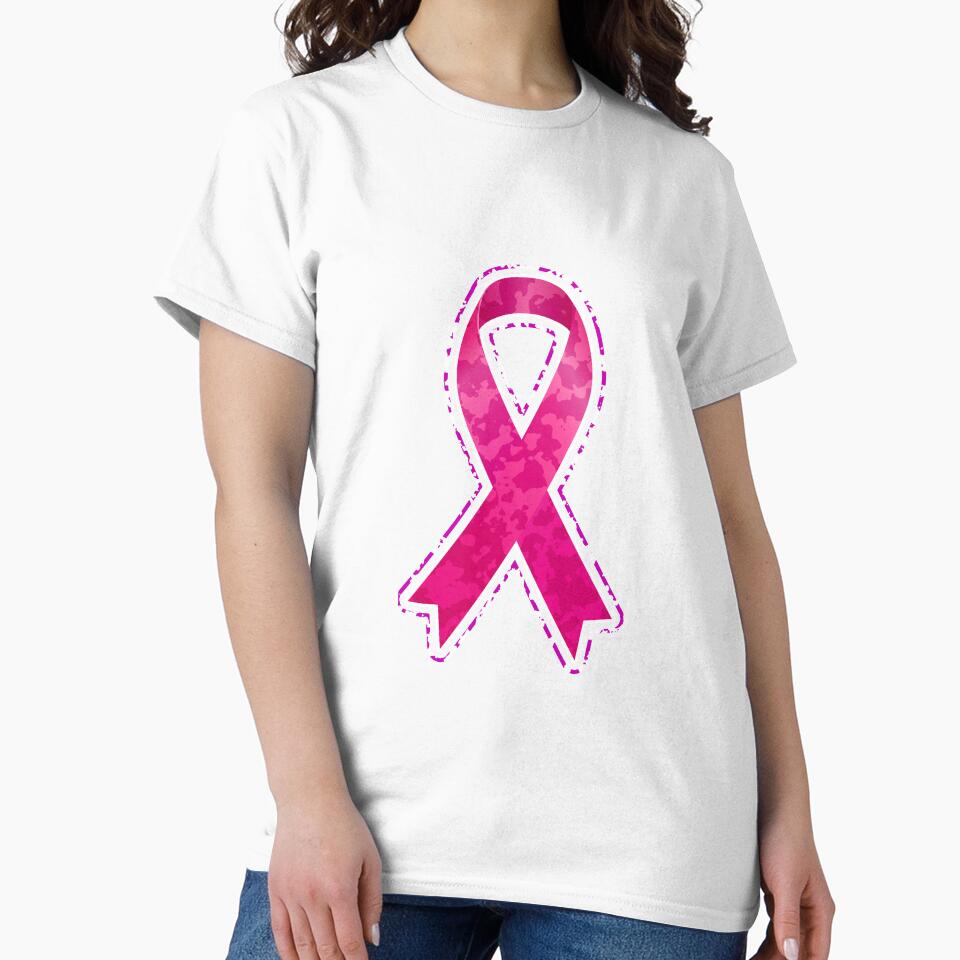 Pink Breast Cancer Awareness Ribbon T-Shirt by AllStarMerch