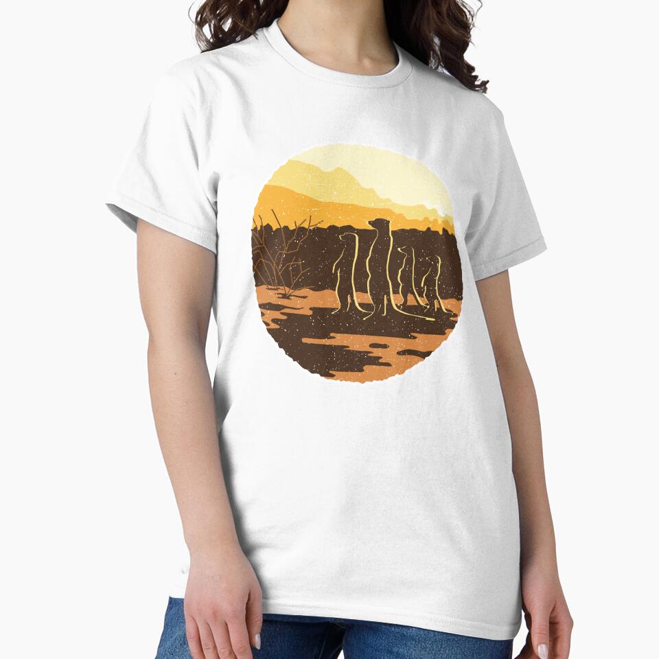 Meerkat Sunset Desert Scene by Bangtees