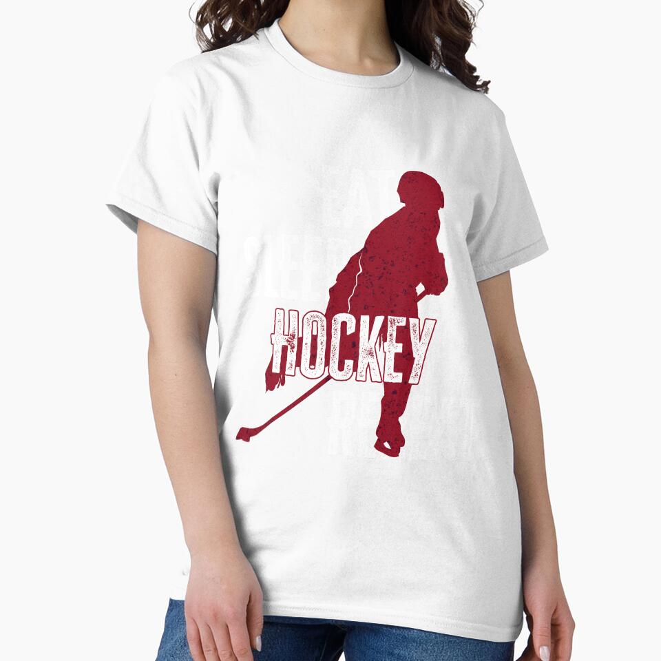 Hockey Life Mantra Tee: Eat, Sleep, Hockey, Repeat by JacontaII