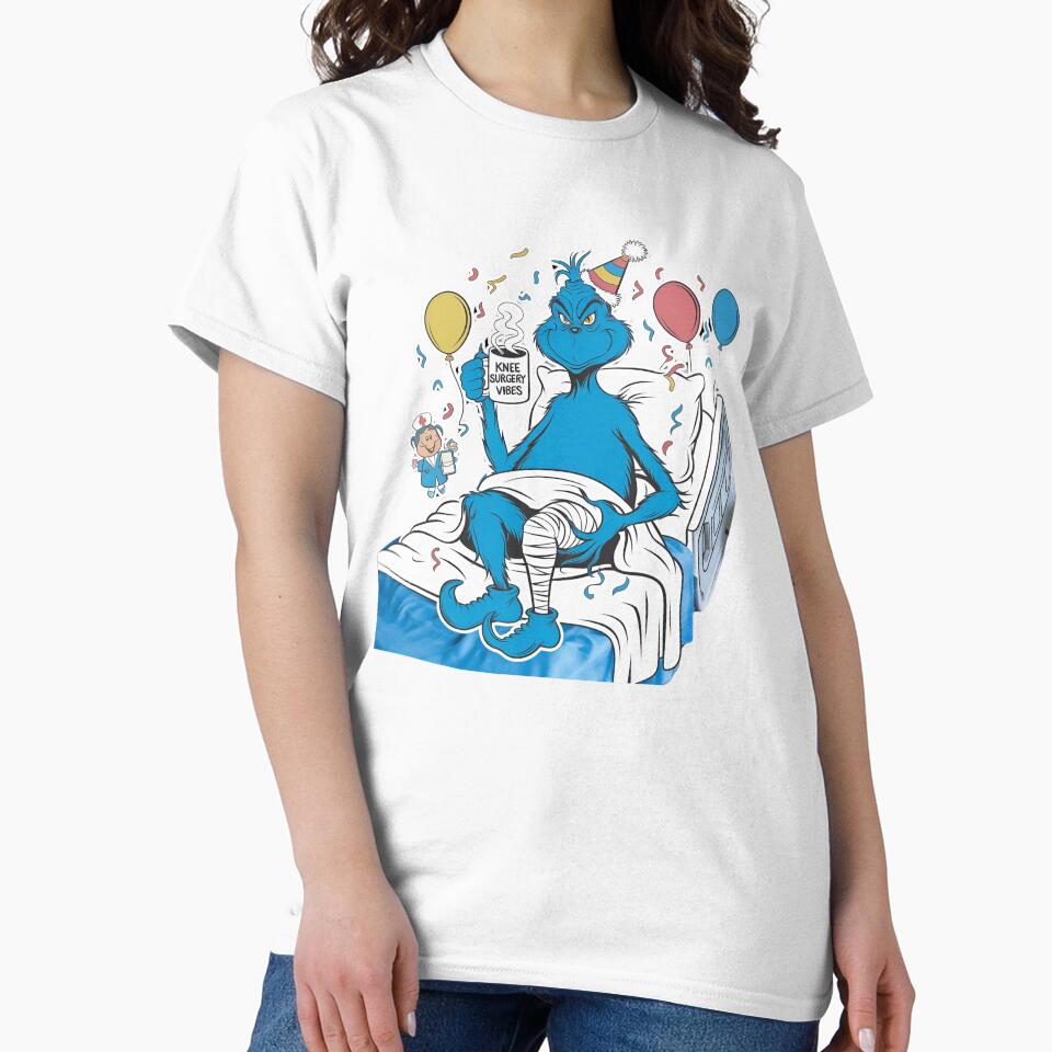 Blue Grinch Knee Surgery Meme Humor Sticker by Elijah Beckham