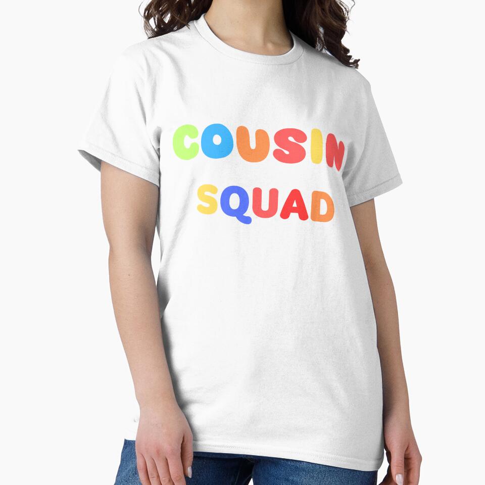Cousin Squad Crew Family Matching Group Adult Kids Toddlers Vintage Cousin Crew T-Shirt: Classic Fit, Crew Neck, Short Sleeve for Casual Trips & Vacations by Dazeville Studio1541