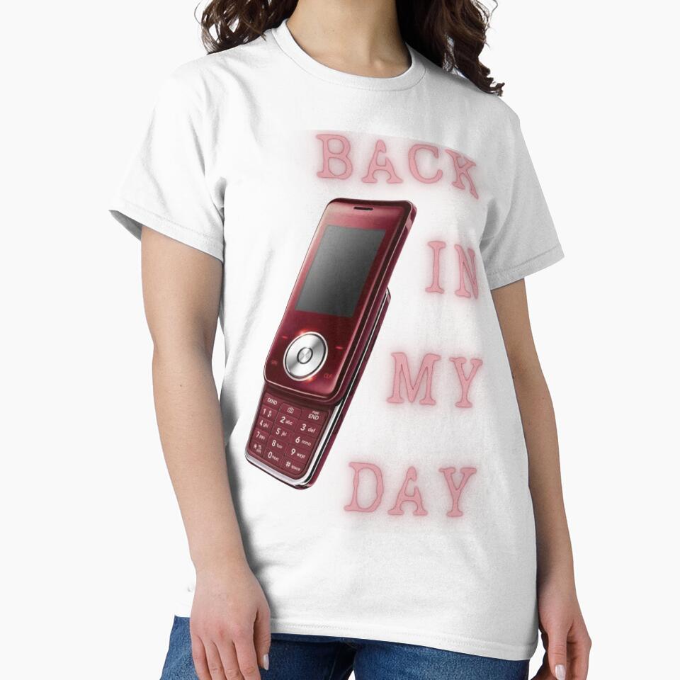 Back In My Day Chocolate Cell Phone Millennial Dad Shirt by Felix Toth
