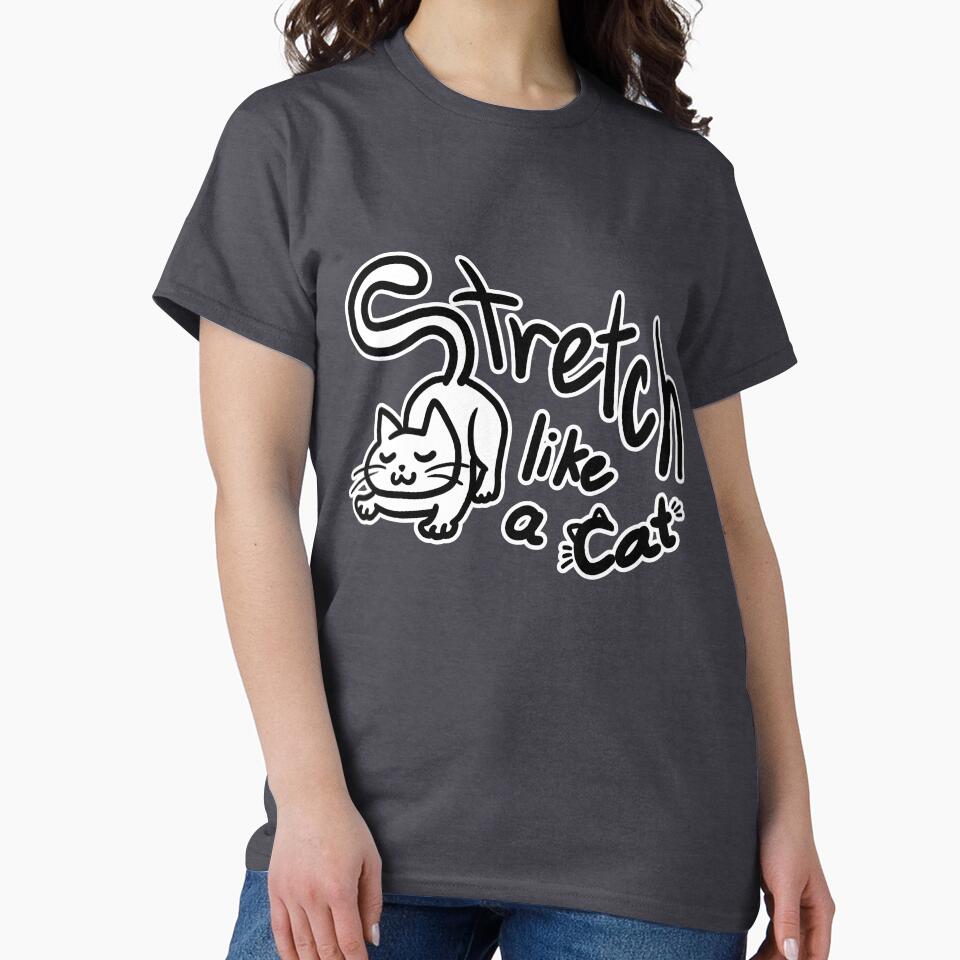 Stretch like a Cat simple black and white color by VilanCat