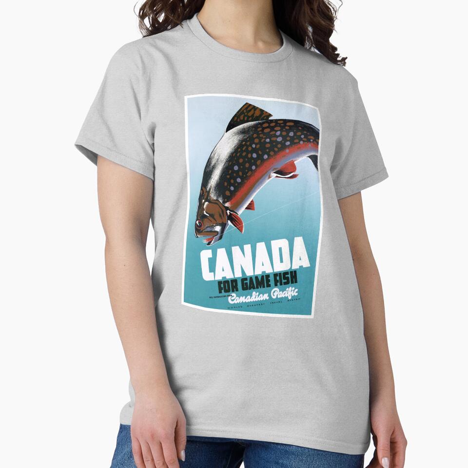 1942 CANADA For Game Fish Travel Poster by retrographics