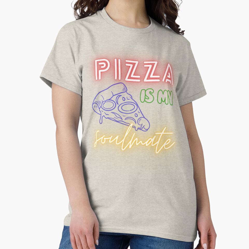 Pizza Is My Soulmate – Funny Pizza Lover Quote Design by Marszalotka