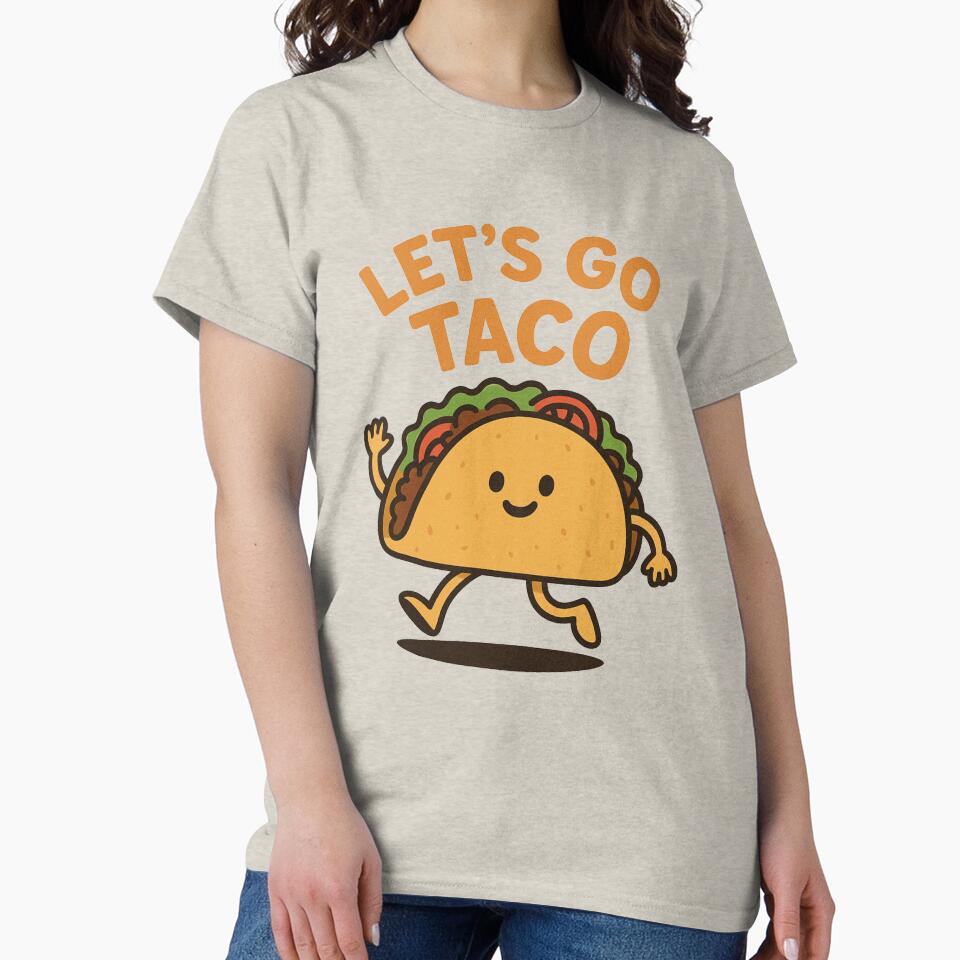 Let’s Go Taco – Funny Kawaii Taco Character for Food Lovers by Dokak Shop