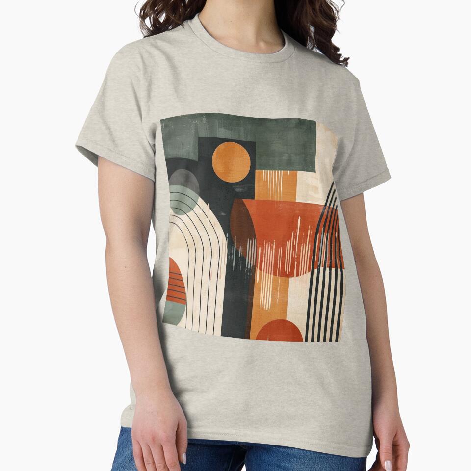 Mid-Century Modern Abstract - Vintage Earth Tone Arches - Retro Modernist Art by GrinGalore