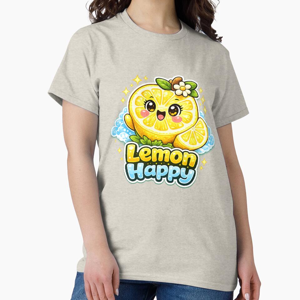 Happy Lemon – Happy Kawaii Lemon | Cute Happy Lemon Kawaii Design by apanoracar