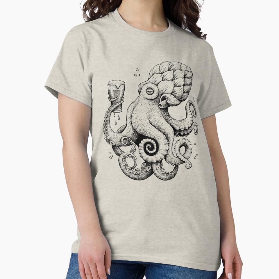 Hoptopus - The Beer Drinking Octopus by HabbyArt
