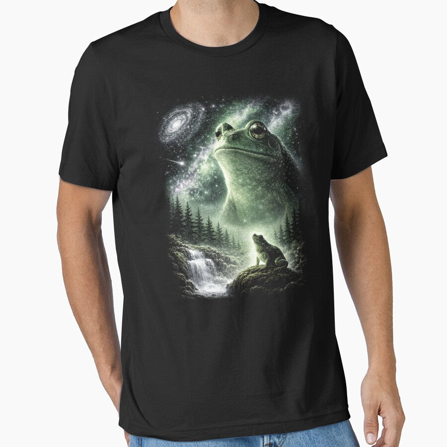Frog Howling to The Moon Vintage 90s Retro Frog Graphic by will freed18