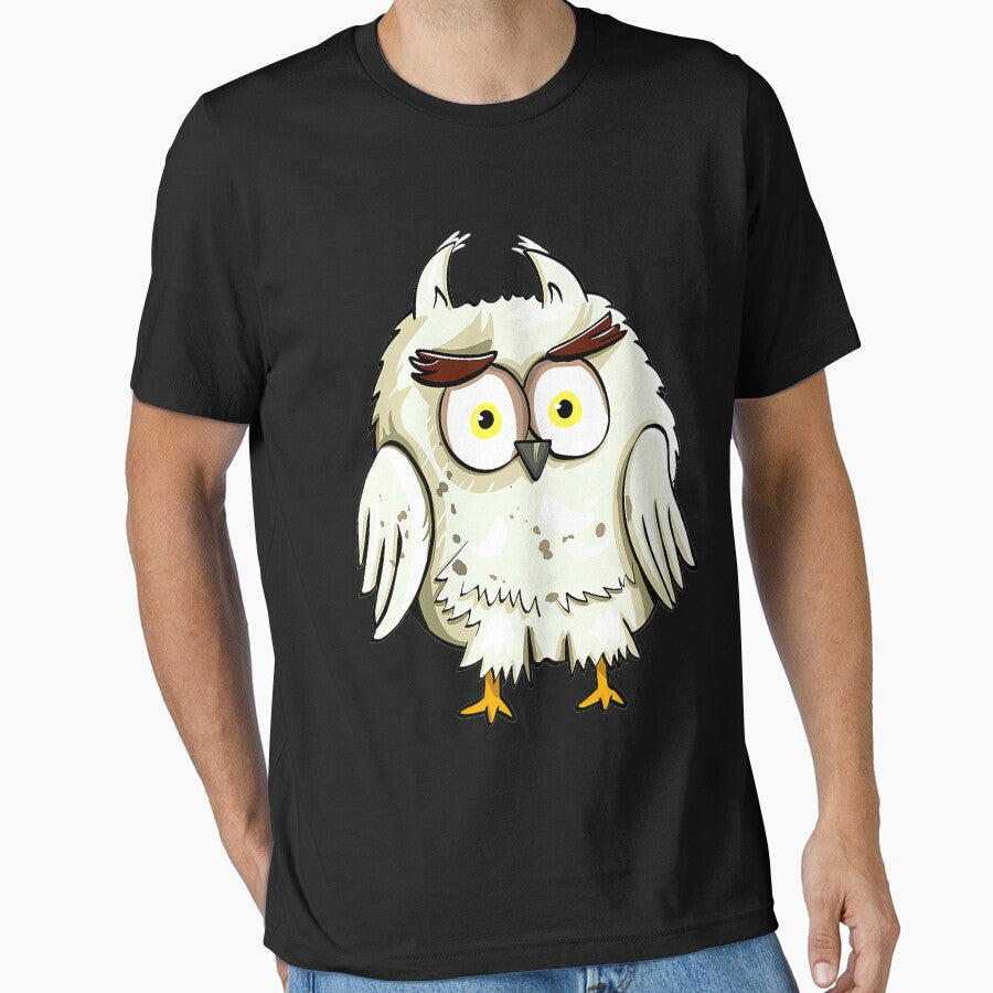Snow Owl Cartoon Premium T-Shirt by MillsThomas