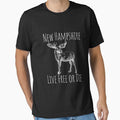 Nh Live Free Or Die Moose Long Sleeve Shirt New Hampshire by ichieli