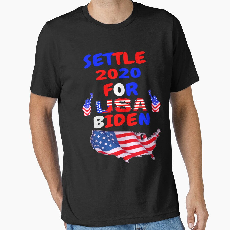 Settle for Biden 2020 Slim Fit T-Shirt by mehdi zaidoune