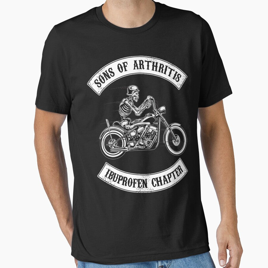 Sons Of Arthritis Ibuprofen Chapter Funny Biker Skull by Kribis