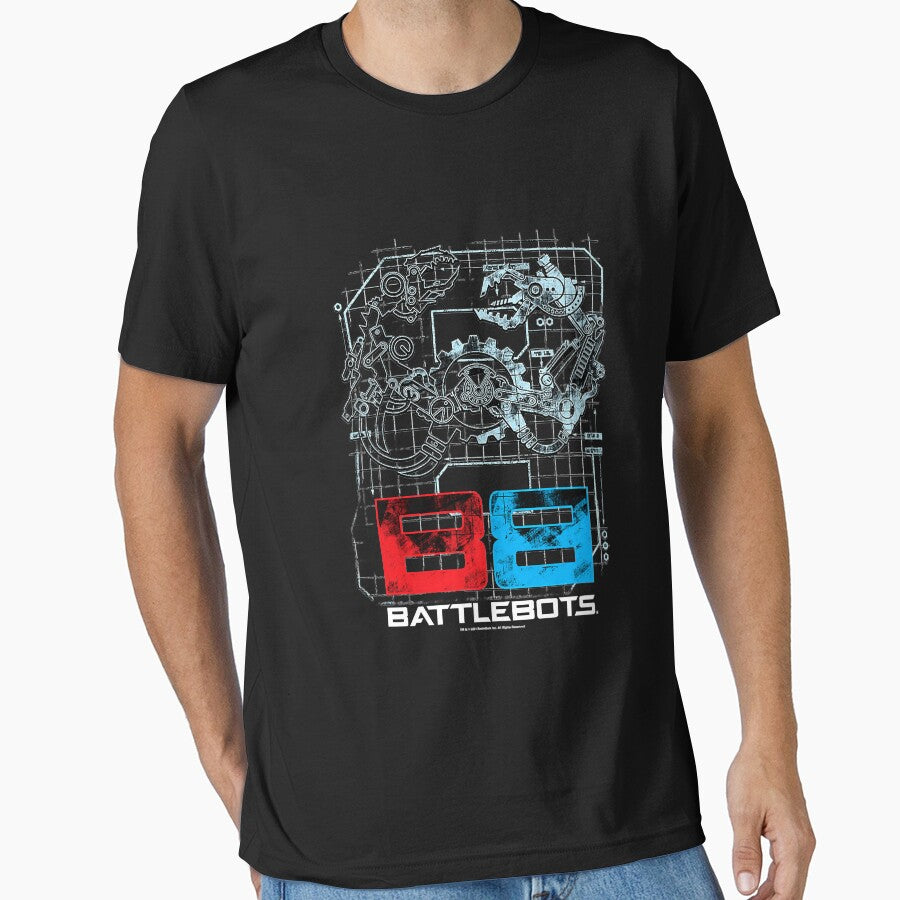 Battle'Bots Robot Schematics Logo Premium by DanielNaderer