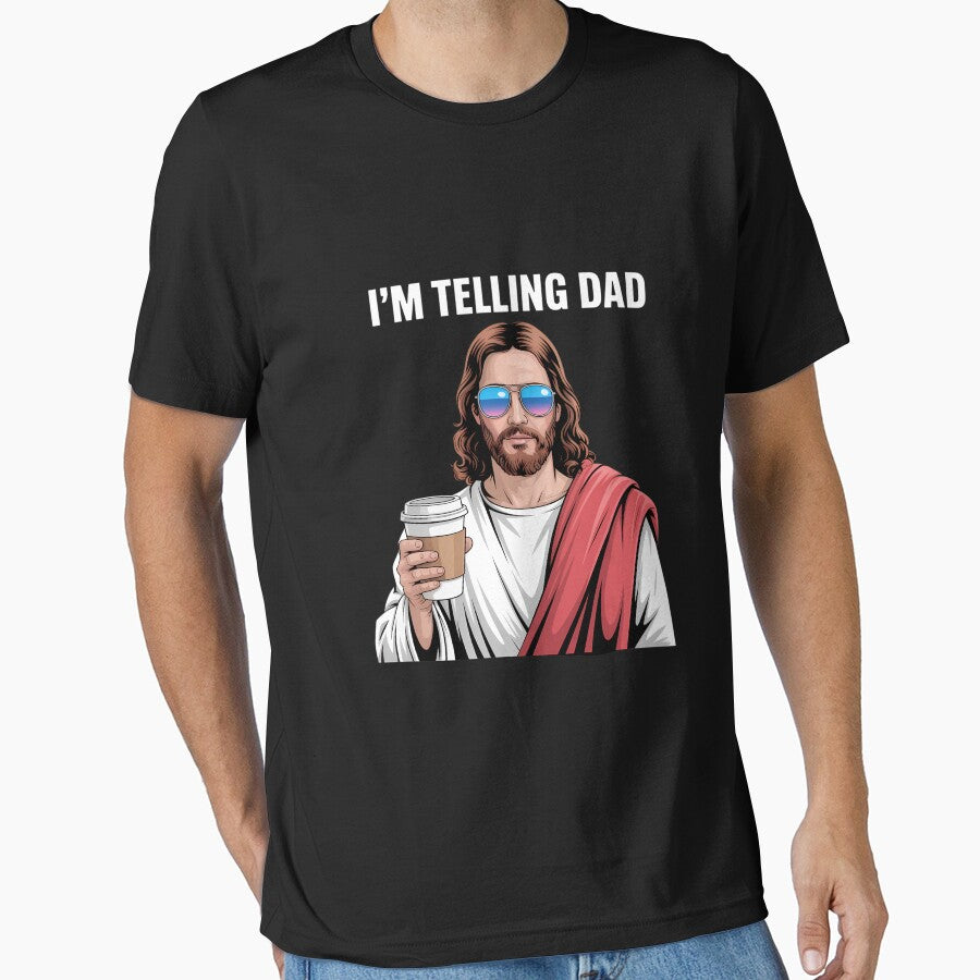 I'm Telling Dad Funny Religious Christian Jesus by ValerieRodrigue
