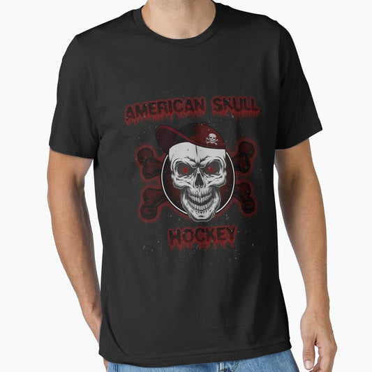 American Skull Hockey Unisex Classic T-Shirt by joannonapk6