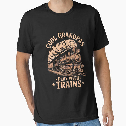 Cool Grandpas Play With Trains Locomotives Trains Grandpa by EllenJast