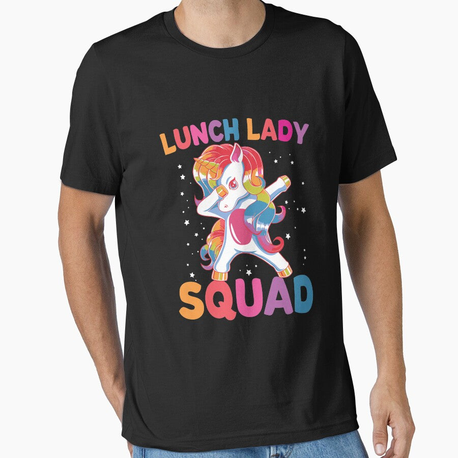 Lunch Lady Squad Dabbing Unicorn Funny Lunch Ladies Gift Long Sleeve T-Shirt by tamezleida