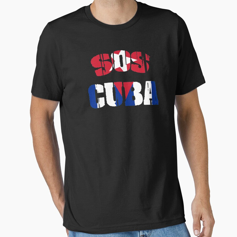 Patria Y Vida Flag Cuba Cuban Freedom Cuba Libre SOS Cuba Long Sleeve T-Shirt by Bonucci-Tori