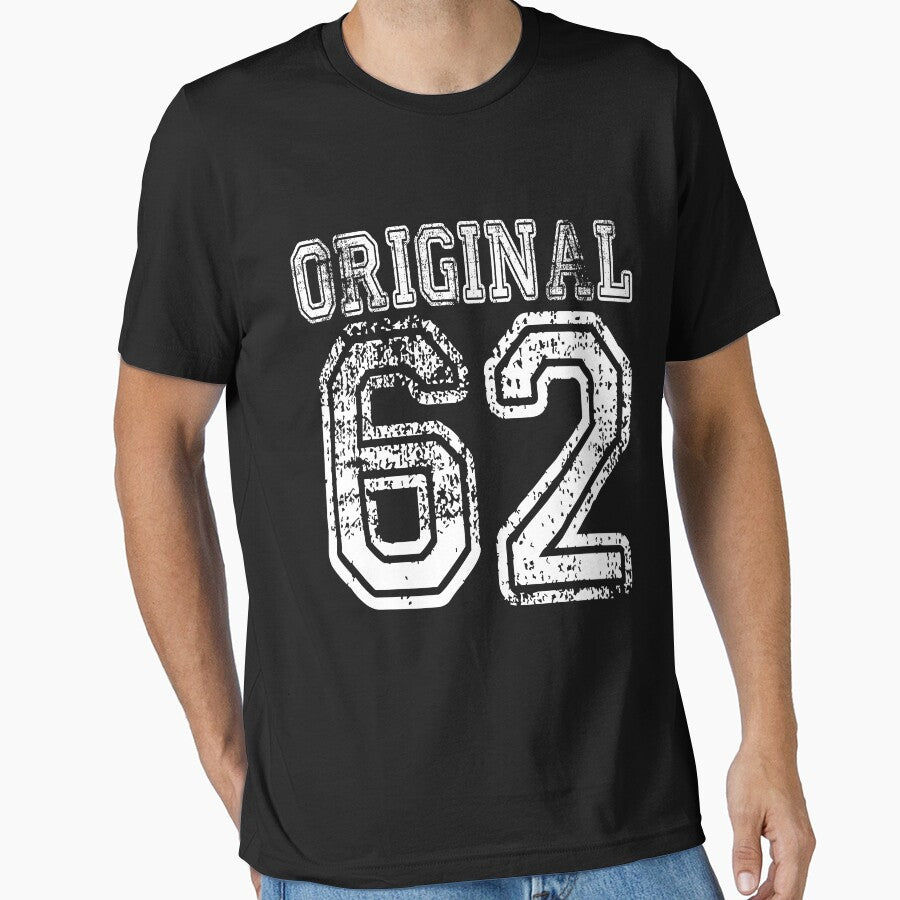 Original 62 2062 1962 T-shirt Birthday Gift Age Year Old Boy Girl Cute Funny Man Woman Jersey Style by arcadetoystore