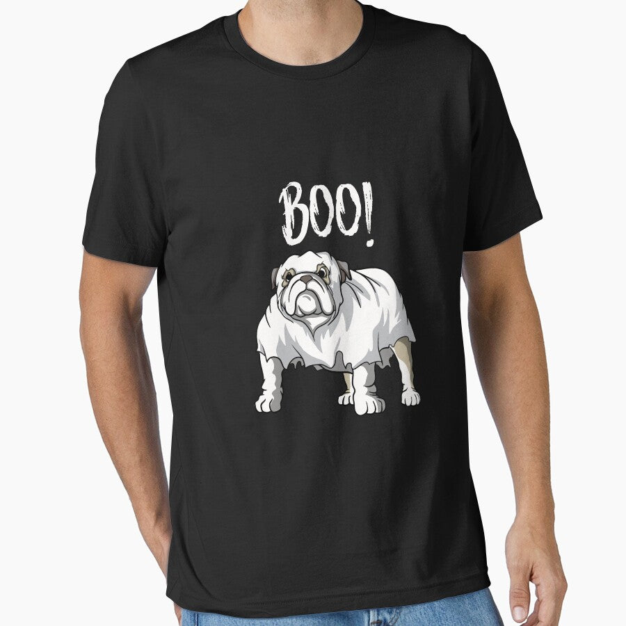 Bulldog Halloween Boo Funny Bull Dog Lover Gift Long Sleeve T-Shirt by derekvella