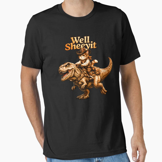 Funny Cowboy Cat Western Humor  Well Sheeyit Meme by gear-posters