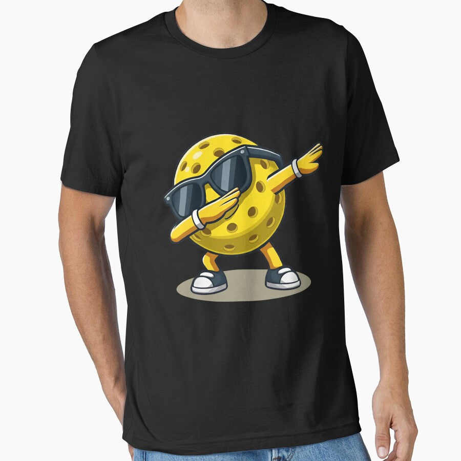 Dabbing Pickleball Cool Cartoon Character by LarryMBrown