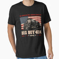 Big Boy 4014 1941 Steam Locomotive Railroad Train American Iron American Legacy USA Flag by najaks