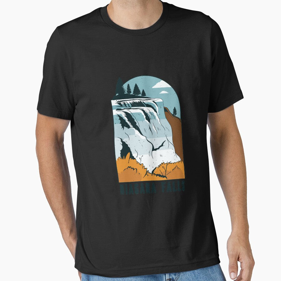 Niagara Falls State Park New York American Waterfall Long Sleeve T-Shirt by heaneyrowe